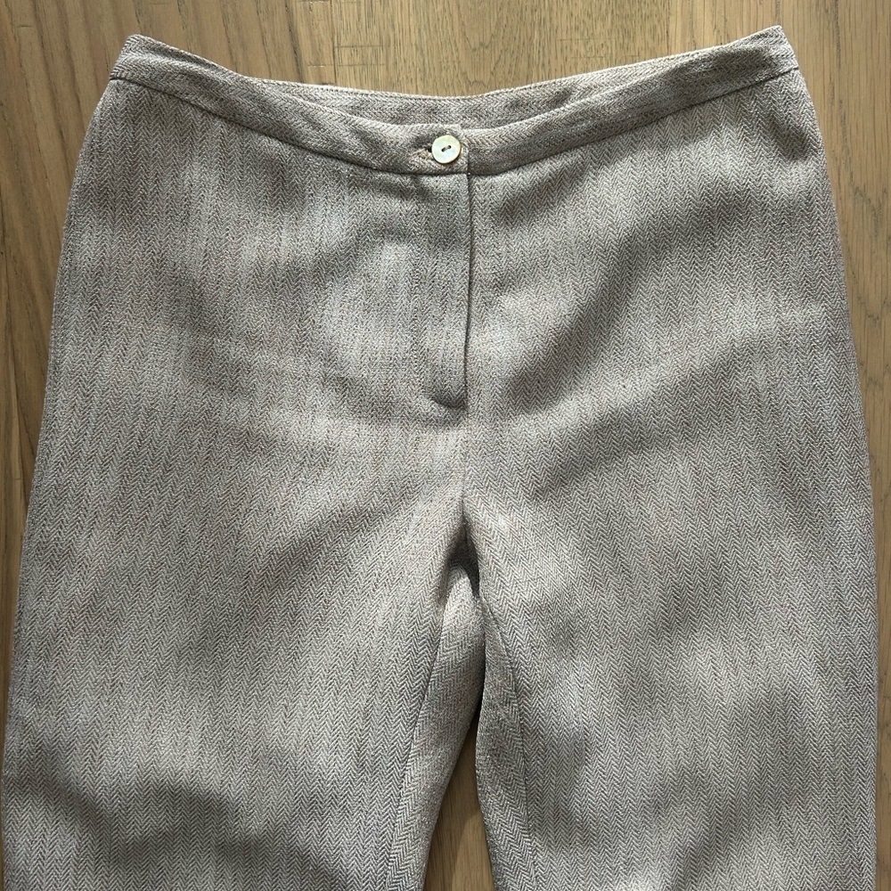 Vintage Bloomingdale’s Women’s Dress Pants Herringbone Straight Leg - Picture 2 of 7